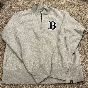 NWOT Boston Redsox Quarter Zip Sweatshirt